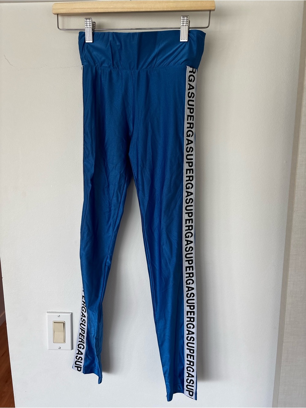 Calzedonia X Superga Blue Performance Leggings with Logo Side Tape